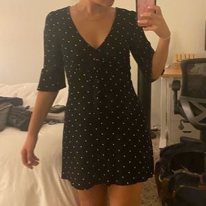 Polka dot, tie in the front dress